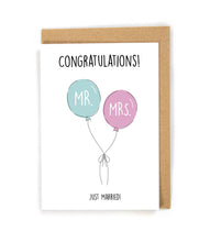 Load image into Gallery viewer, Wedding Card Mr and Mrs
