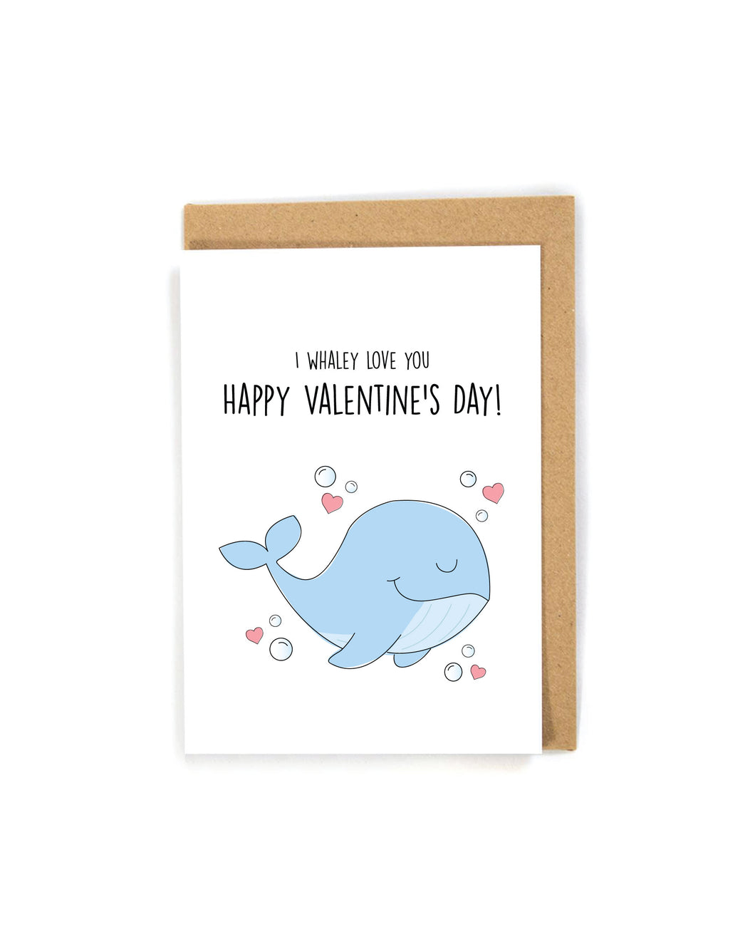 Cute and Sweet Whale Valentine's Day Card for her/him