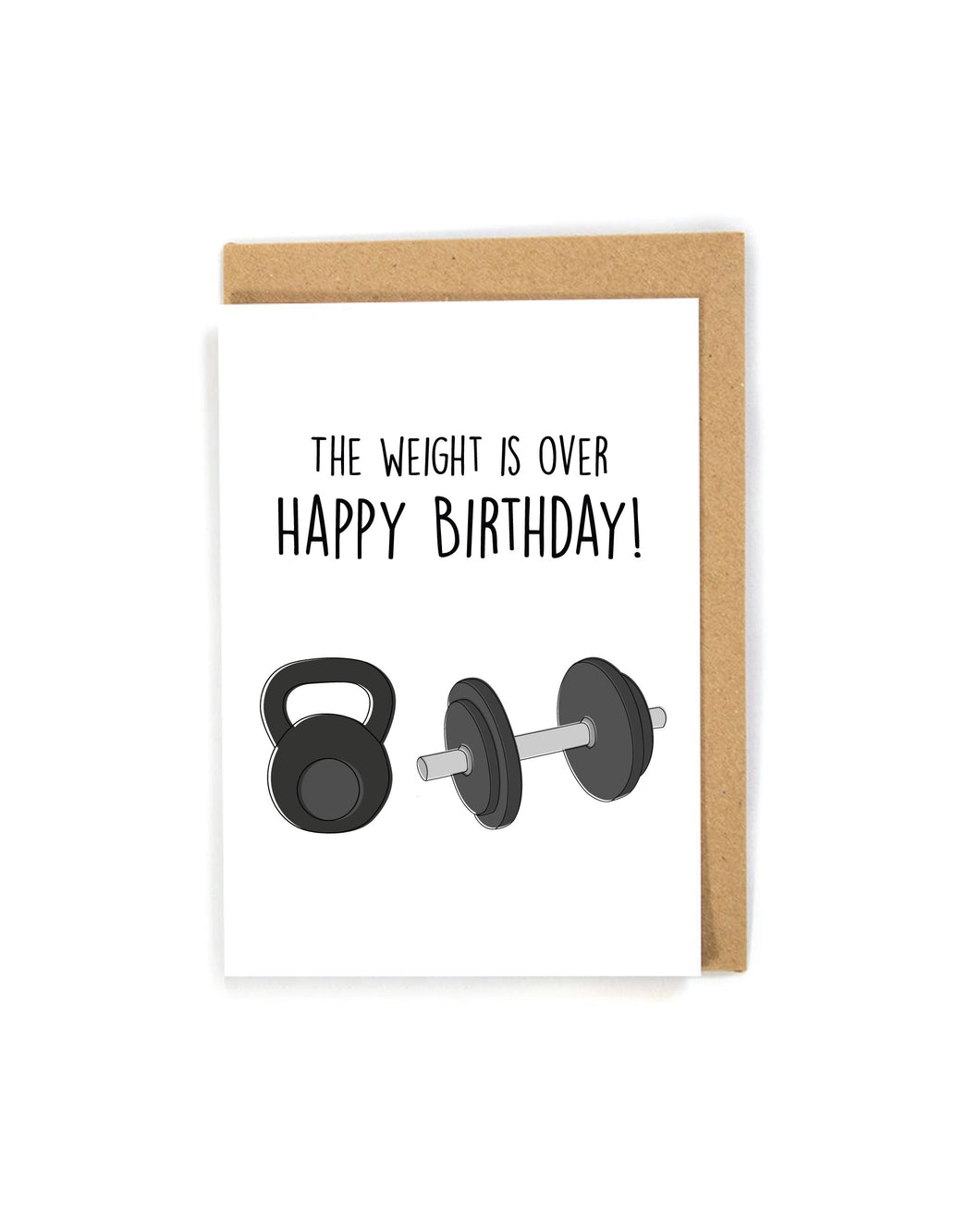 Cute and funny workout birthday card for him/her