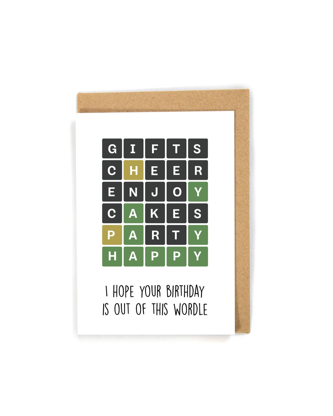 Trendy Wordle Birthday Card