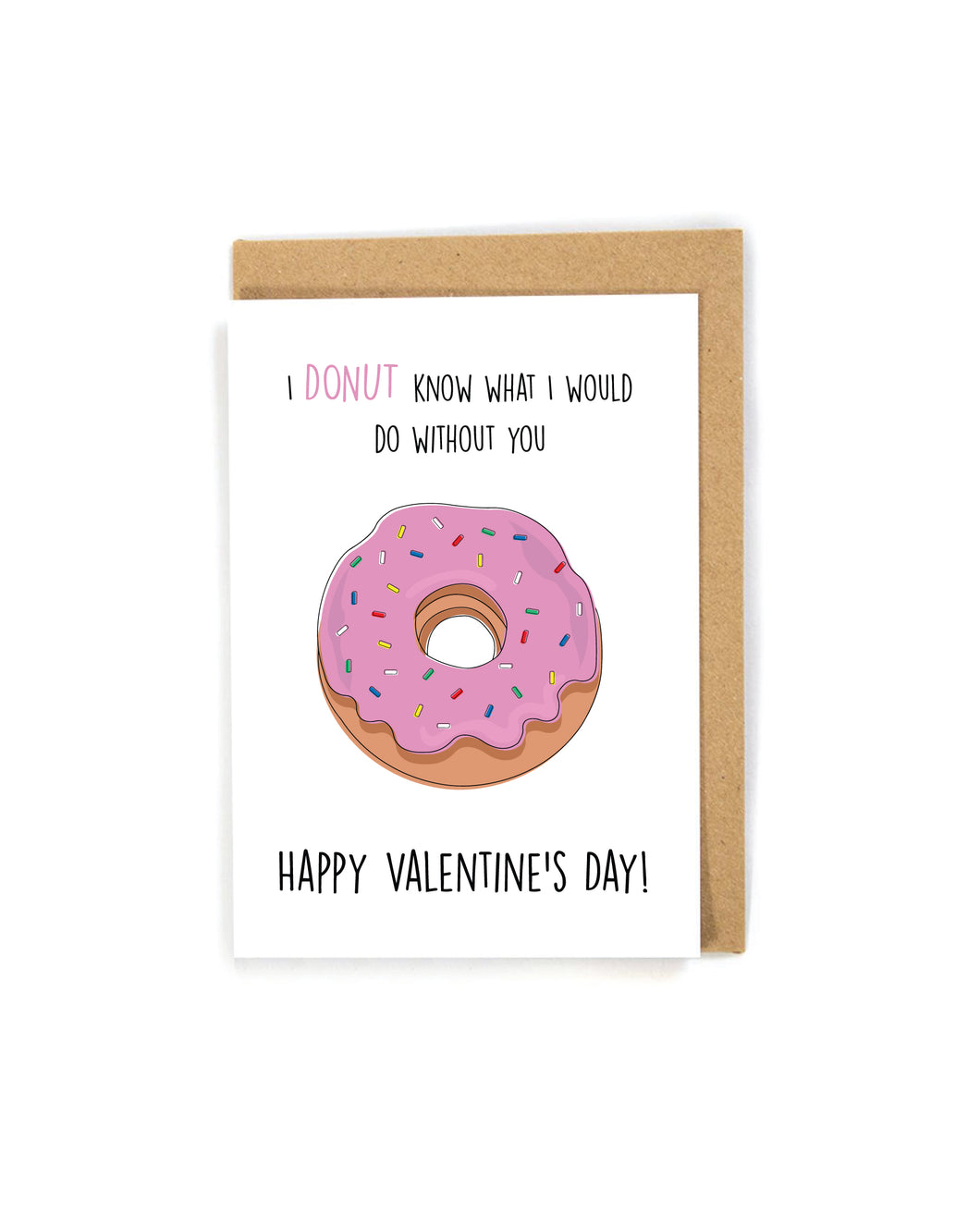 Cute Donut Valentine's Day Card for him/her