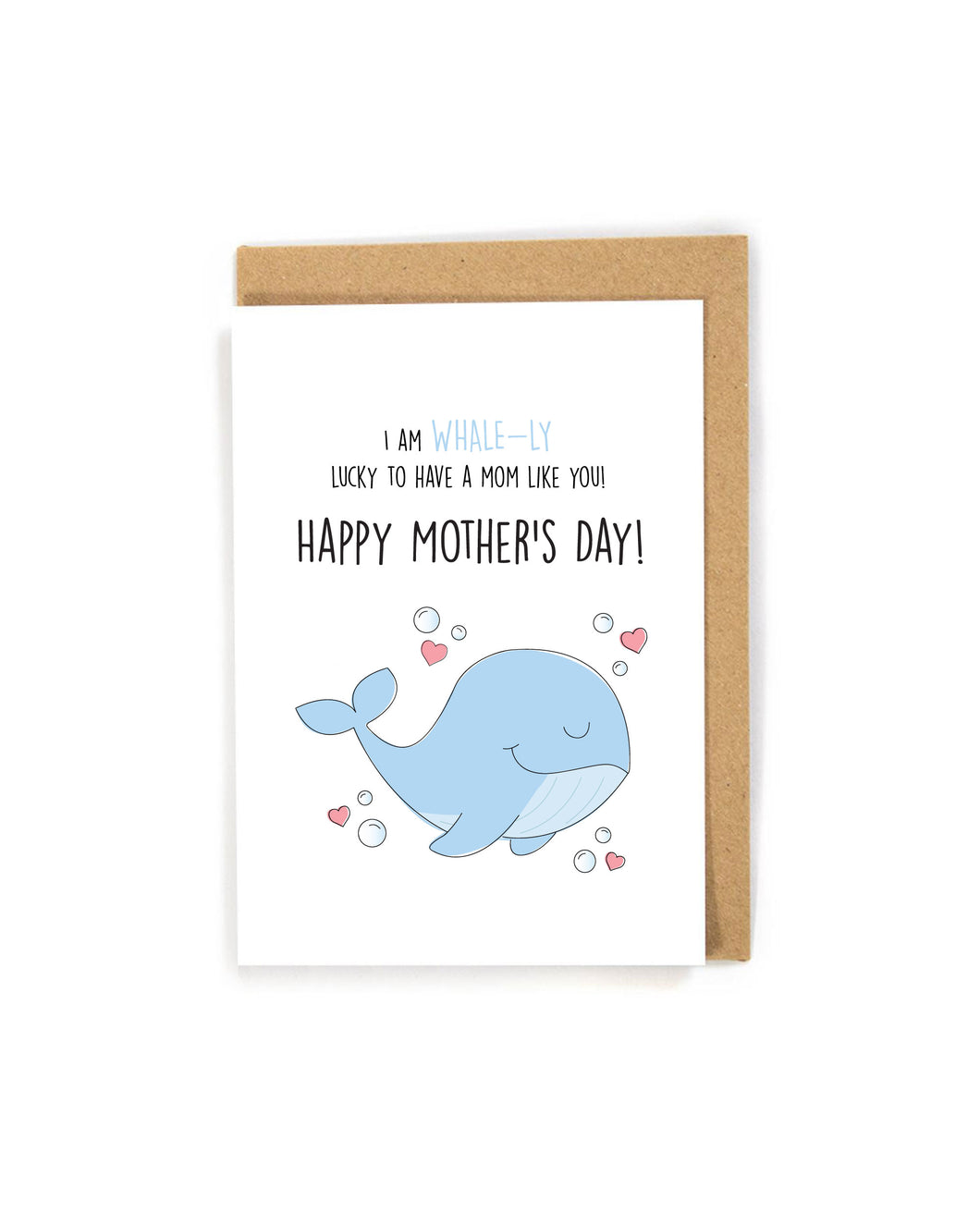 Cute Whale Happy Mother's Day Card