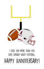 Load image into Gallery viewer, Football Anniversary Card for Spouse
