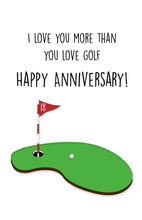 Load image into Gallery viewer, Golf Anniversary Card for Spouse
