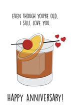 Load image into Gallery viewer, Pun Alcohol Anniversary Card for him/husband
