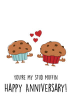 Load image into Gallery viewer, Stud Muffin Anniversary Card for Spouse
