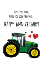 Load image into Gallery viewer, Tractor Anniversary Card for Spouse
