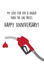 Load image into Gallery viewer, Funny Gas Price Anniversary for him/her
