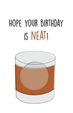 Load image into Gallery viewer, Cute Alcohol Birthday card with Whiskey, Bourbon, Scotch
